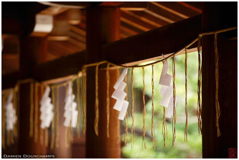 Sacred rope, Omi-jingu shrine, Shiga, Japan