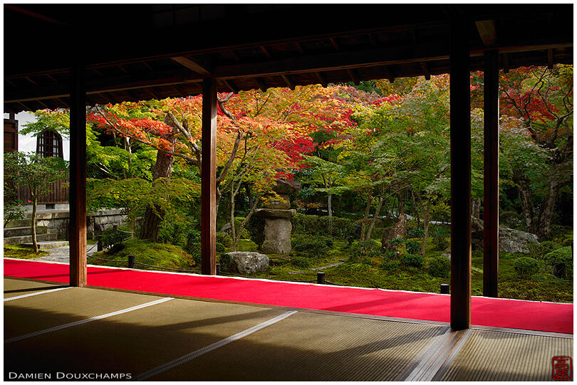 Sunny early autumn day in Enko-ji temple, Kyoto, Japan
