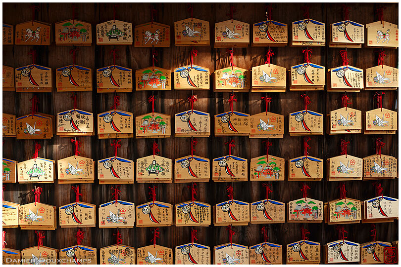 Ema votive offerings, Fushimi Inari shrine, Kyoto, Japan