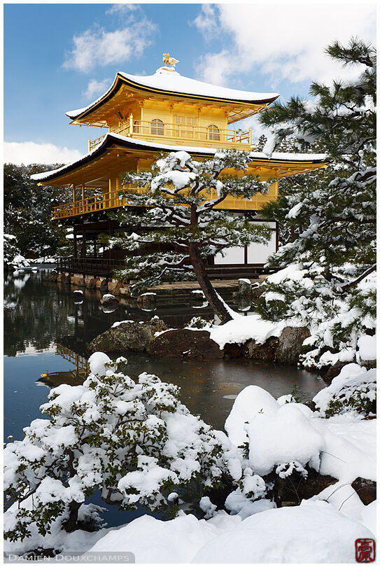Golden Pavilion in winter, Kyoto, Japan