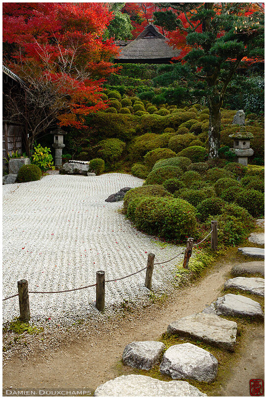 Konpuku-ji temple zen garden in autumn, Kyoto, Japan