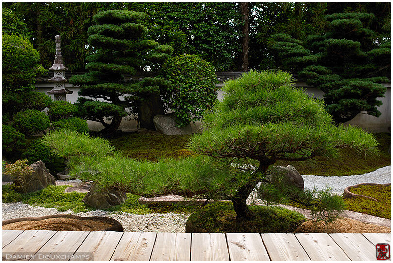 Rock garden created by famous designer Shigemori Mirei, Reiun-in temple, Kyoto, Japan