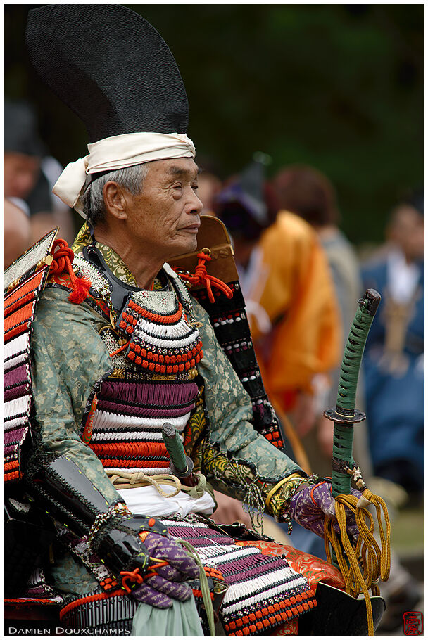 Warrior in full gear during the Jidai Festival, Kyoto, Japan -- 評定衆（二階堂氏）