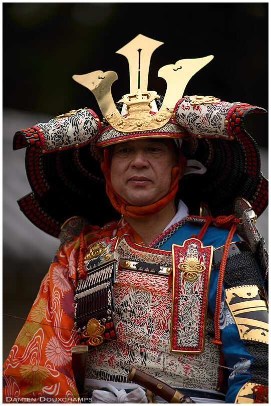 Fully dressed warrior, Jidai festival, Kyoto, Japan
