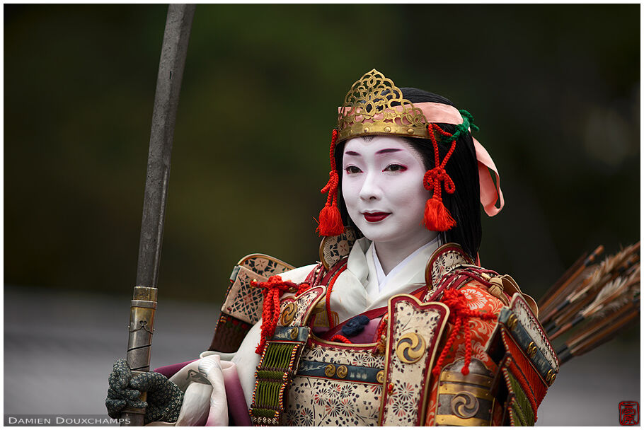 Female warrior during the Jidai Festival, Kyoto, Japan