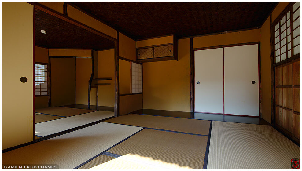 Tea room in Shosei-en garden, Kyoto, Japan