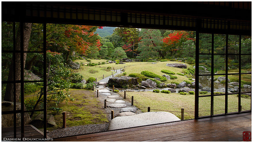 The quiet garden of Murin-an, Kyoto, Japan