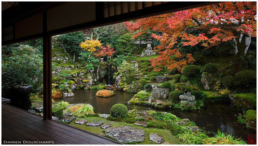 Japanese garden in autumn, Ohara valley, Kyoto