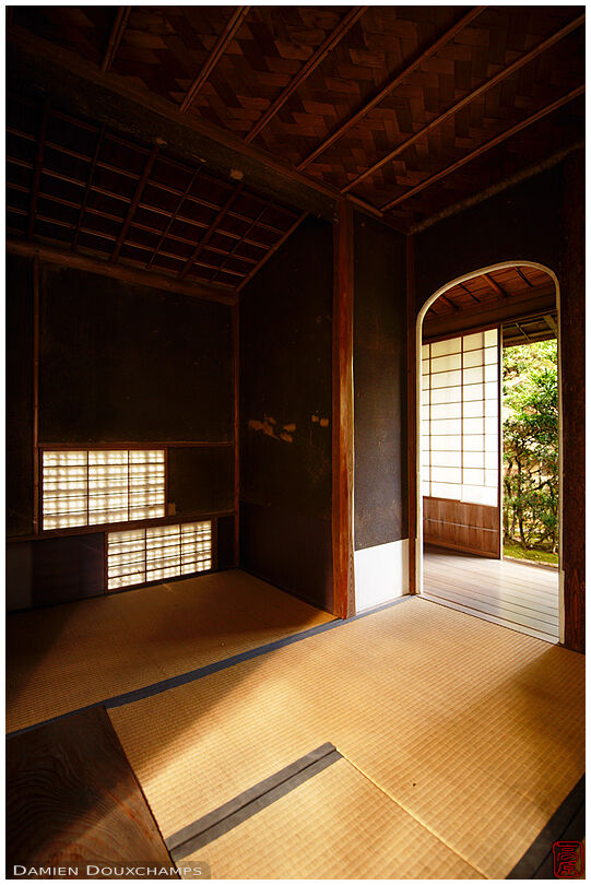 Sukiya architecture and wabisabi feeling in the tea house of Chikurin-in temple, Shiga, Japan