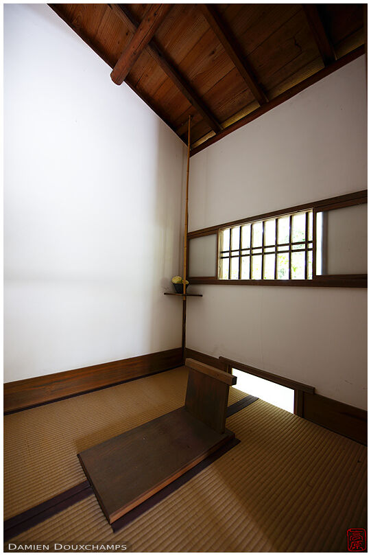 Old style Japanese toilet room in Daio-in temple, Kyoto, Japan