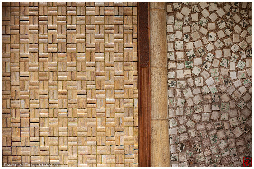 Various bamboo patterns and textures, Kyoto, Japan