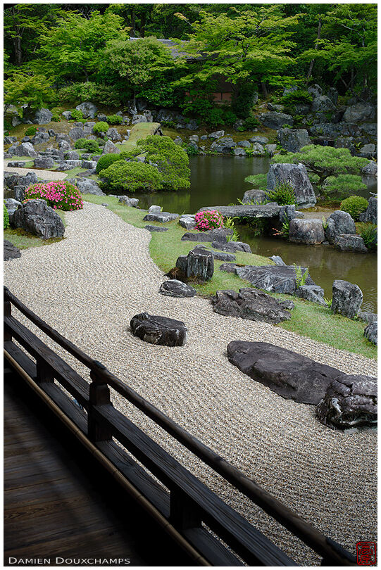 The rock garden of Sanpo-in temple, Kyoto