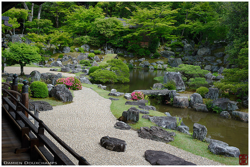 The rock garden of Sanpo-in temple, Kyoto