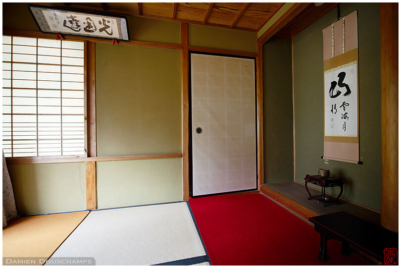 Classic Japanese sukiya architecture in a tea room of Daichi-ji temple, Shiga, Japan