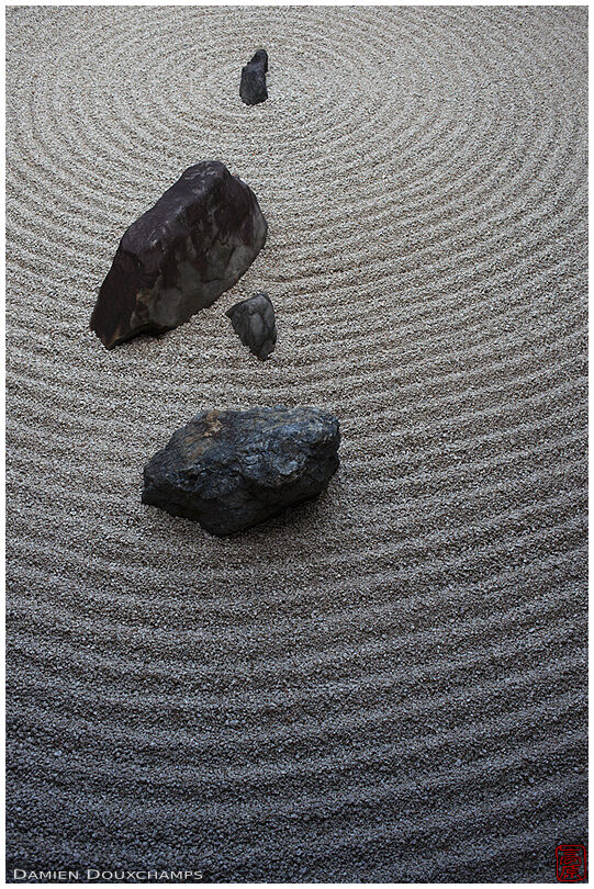 Zen perfection in the rock garden of Tokai-in temple, Kyoto, Japan