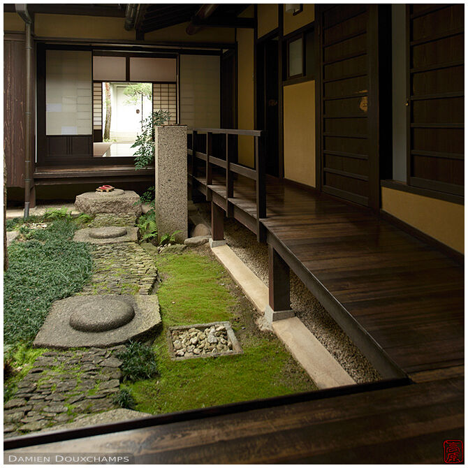 Inner garden of the Kinoshi house, Nara, Japan