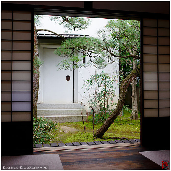 Room with view on the kura storehouse in Kinoshi house, Nara, Japan