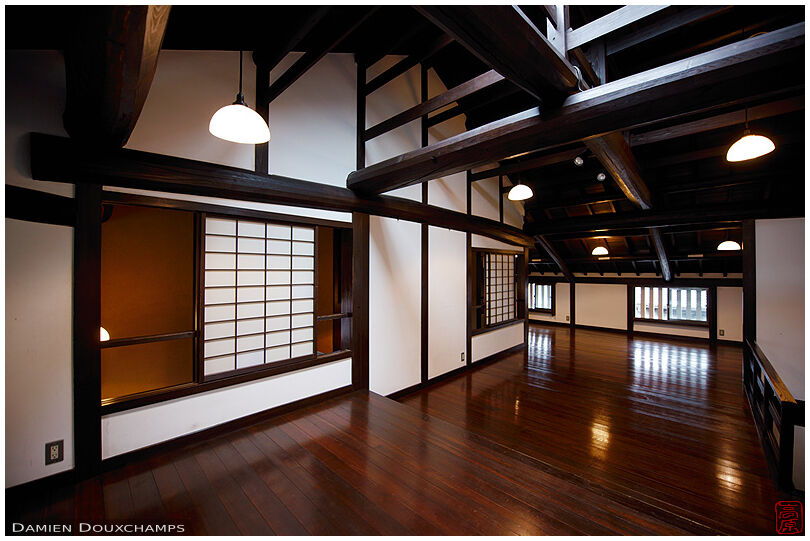 Inside a traditional renovated town house in Nara city, Japan