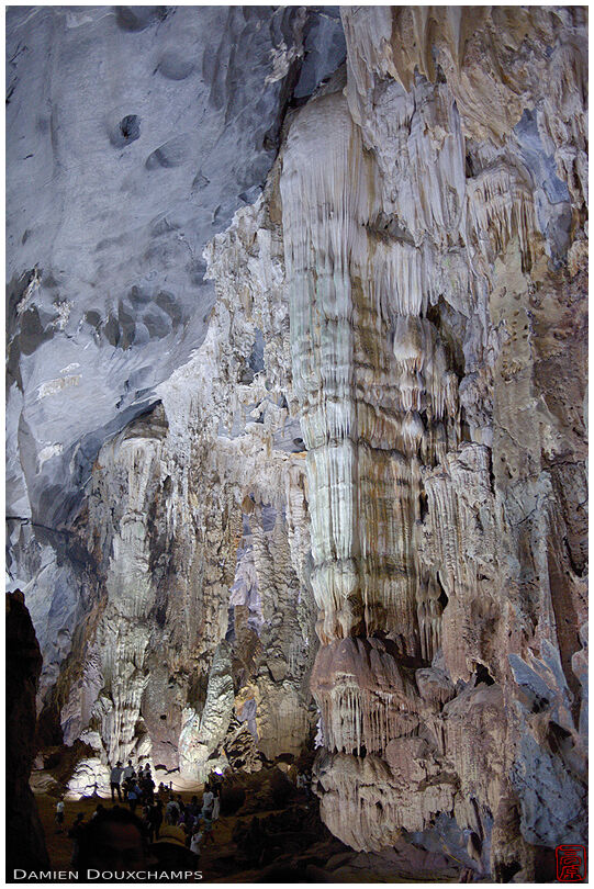 Large calcite formations in the Phong Nha cave, Viet Nam