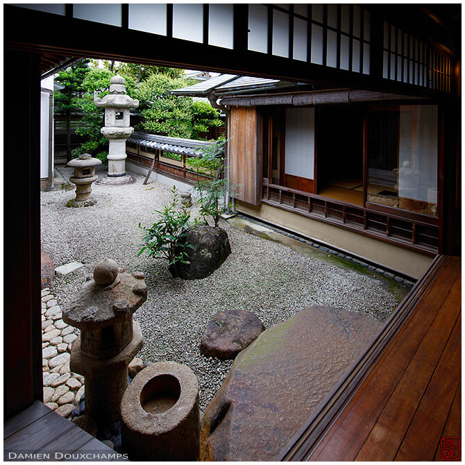 Inner rock garden of the Omuro residence, Kyoto, Japan