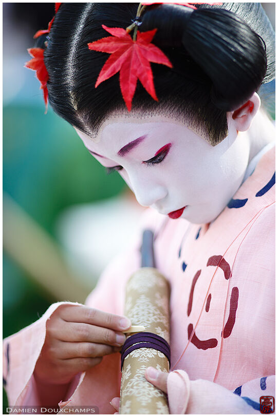 Twelfth century Tokiwa Gozen's child, Jidai festival, Kyoto, Japan