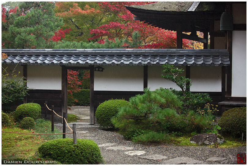 The little entrance to Kongōrin-ji temple gardens, Shiga, Japan
