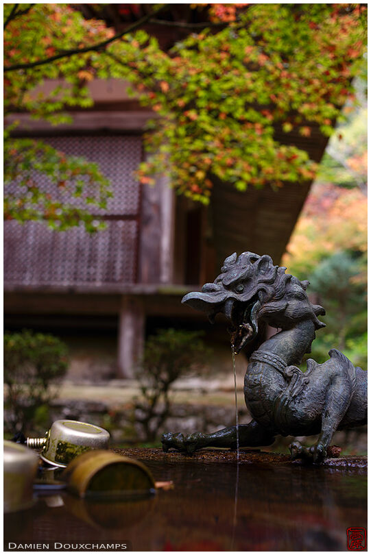 Dragon fountain, Kongorin-ji temple, Shiga, Japan