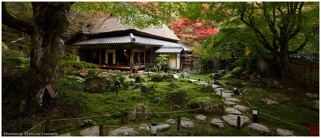 Stepping stone path in the Kyorinbo garden, Shiga, Japan
