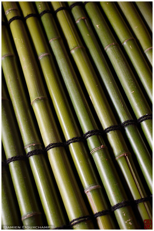 Bamboo well cover in Jisho-in temple, Kyoto, Japan