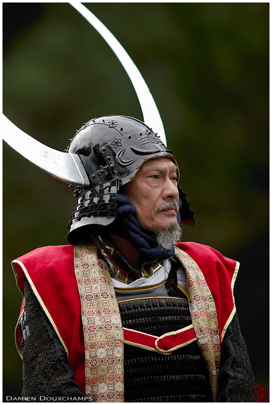Warrior portrait, Jidai festival, Kyoto, Japan