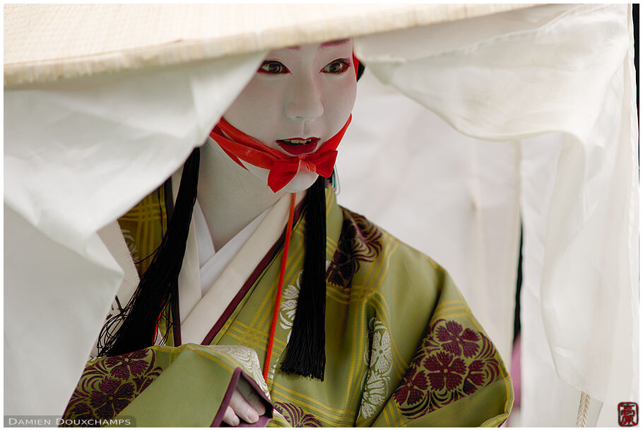 Thirteenth century poet Abutsuni, Jidai festival, Kyoto, Japan, Asia