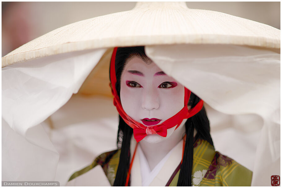 Thirteenth century poet Abutsuni, Jidai festival, Kyoto, Japan, Asia