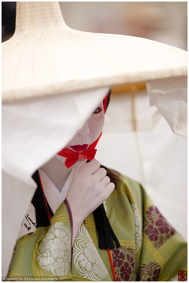 Thirteenth century poet Abutsuni, Jidai festival, Kyoto, Japan, Asia