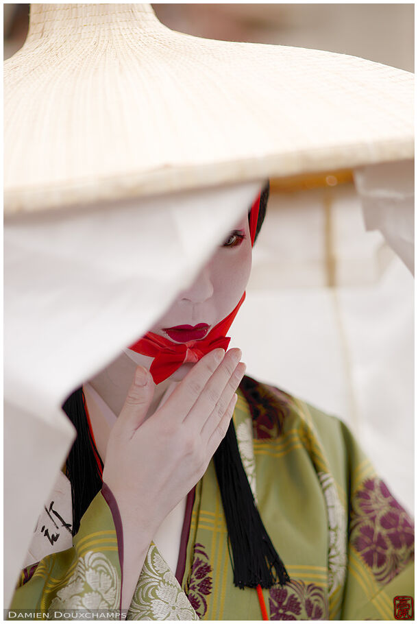 Thirteenth century poet Abutsuni, Jidai festival, Kyoto, Japan, Asia