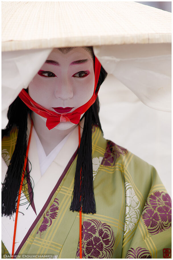 Thirteenth century poet Abutsuni, Jidai festival, Kyoto, Japan, Asia