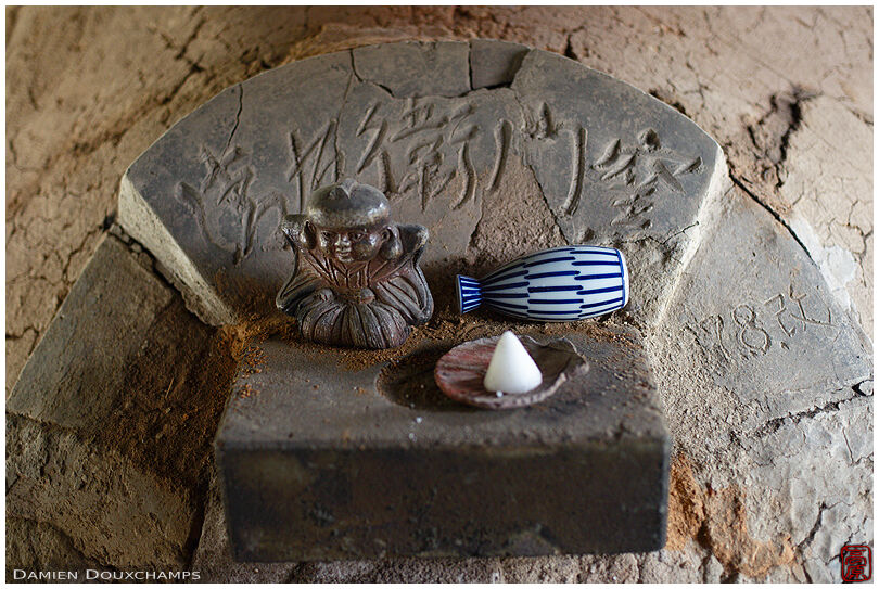 Protection from the gods against fires on a kiln of the Seiuemon pottery, Shiga, Japan