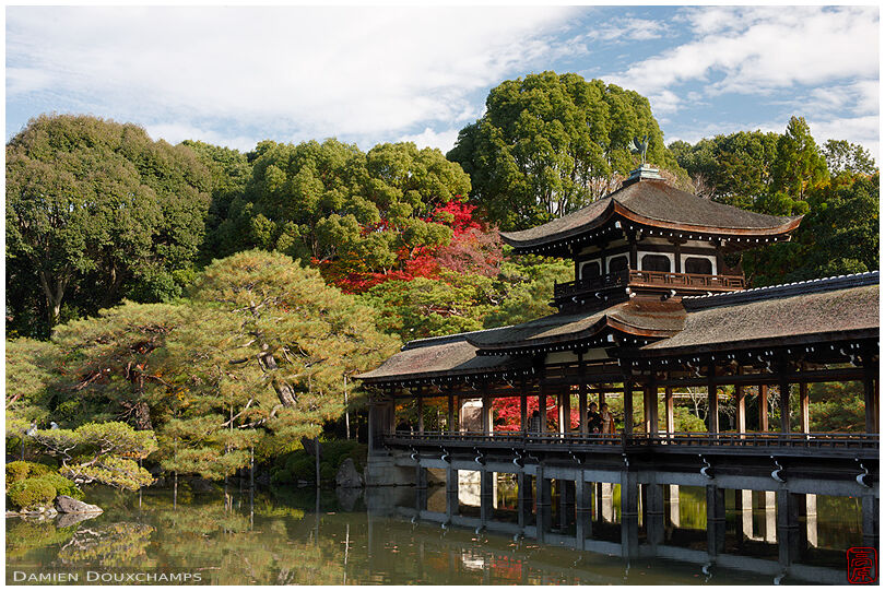The covered bridge of Heian-jingu shrine, Kyoto, Japan
