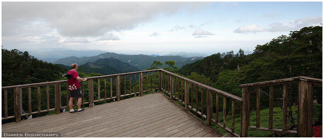 Viewing platform near the summit of Odaigahara-san mountain, Mie, Japan