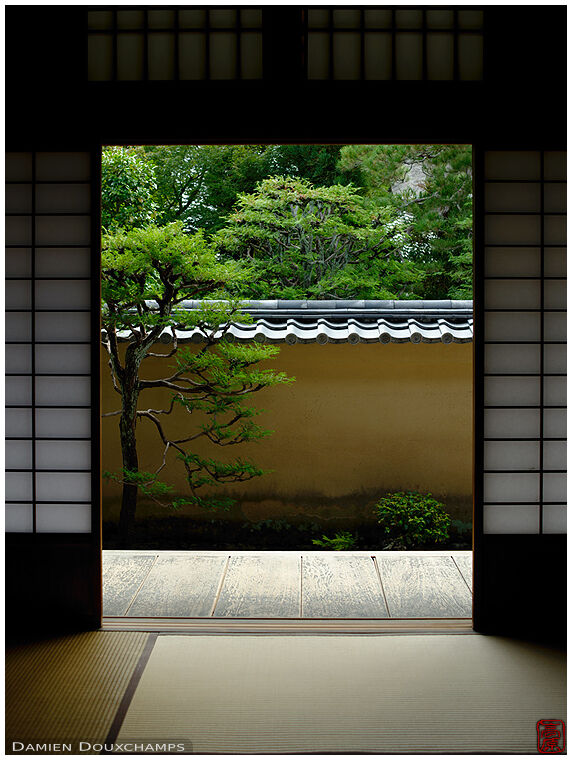 Simple and relaxing view in Ryogen-in temple, Kyoto, Japan