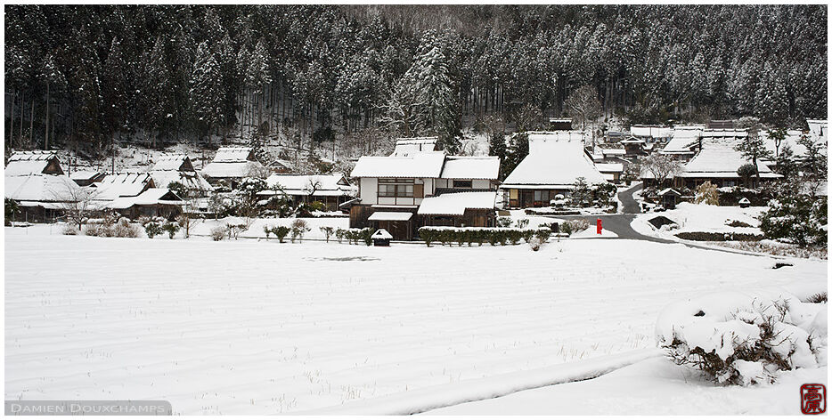 Snow covered mountain village of Miyama, Kyoto, Japan