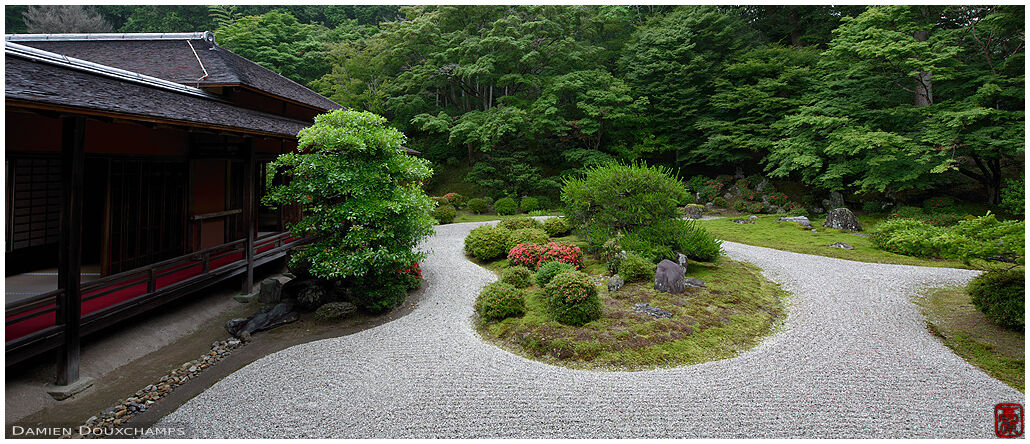 One of Manshuin Monzeki temple gardens, Kyoto, Japan