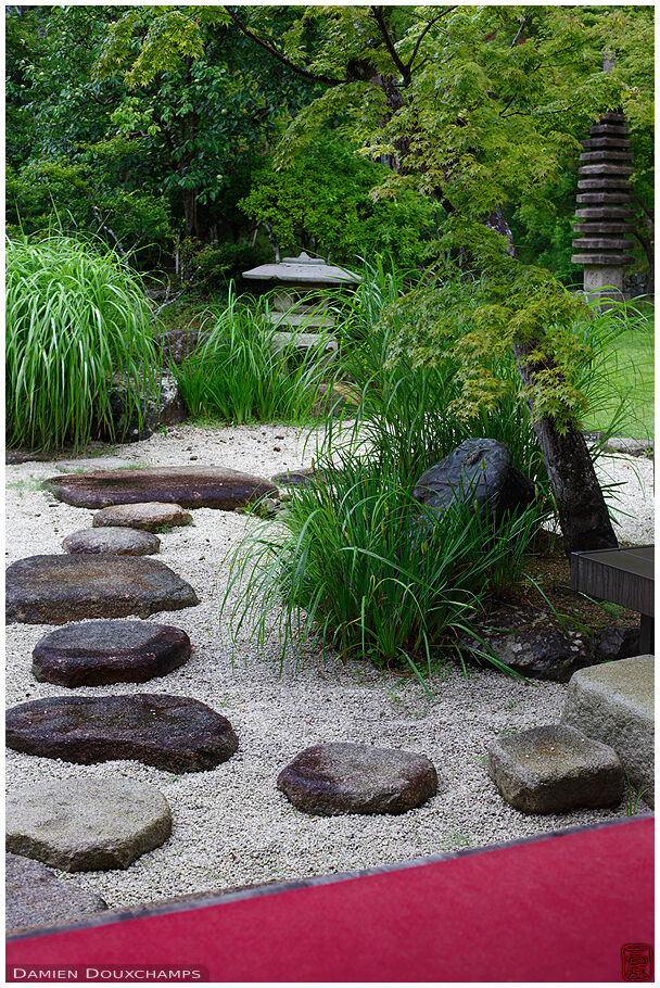 Stepping stones in Joki-in temple garden, Koya-san, Japan