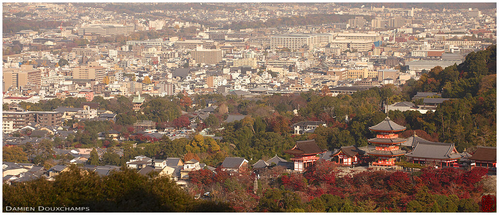 Overlooking Kiyomizudera temple and Kyoto city