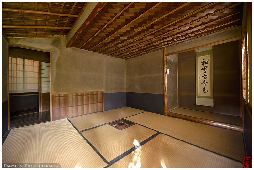 Typical traditional tea room architecture in Korin-in temple, Kyoto, Japan
