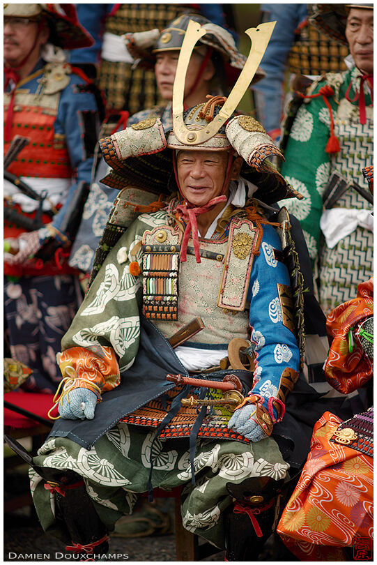 Samurai warrior in full gear during the Jidai festival in Kyoto, Japan