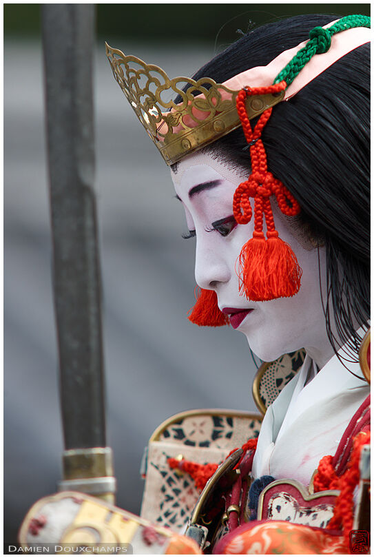 Female warrior Tomoe Gozen during the Jidai festival, Kyoto, Japan
