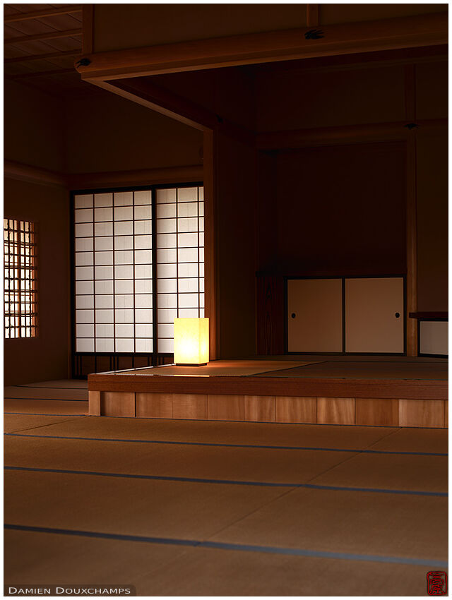 Traditional Japanese interior, Hamarikyu gardens, Tokyo, Japan