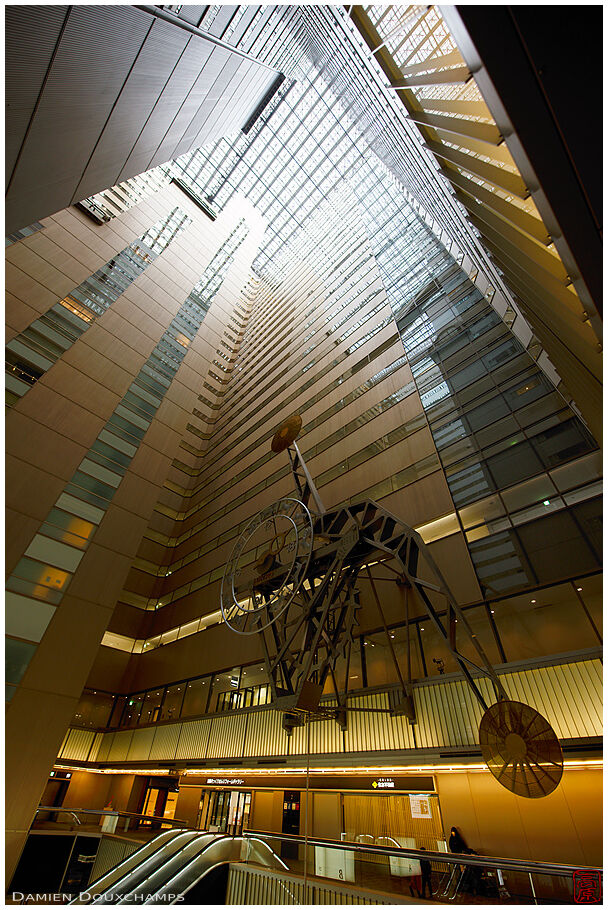 The largest water operated clock in the world in the NS Building of Shinjuku, Tokyo, Japan