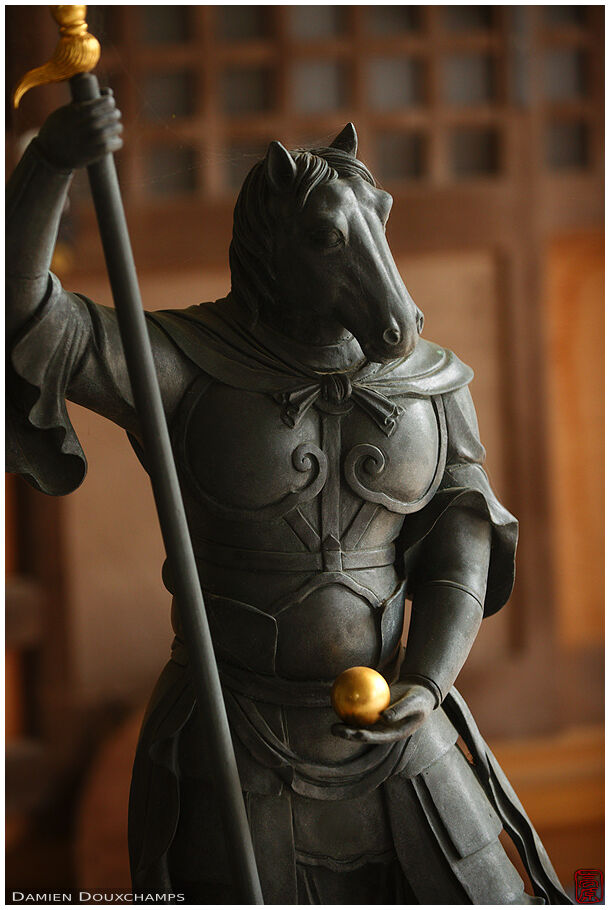 Horse-headed warrior statue in SHippo-ji temple, Kyoto, Japan