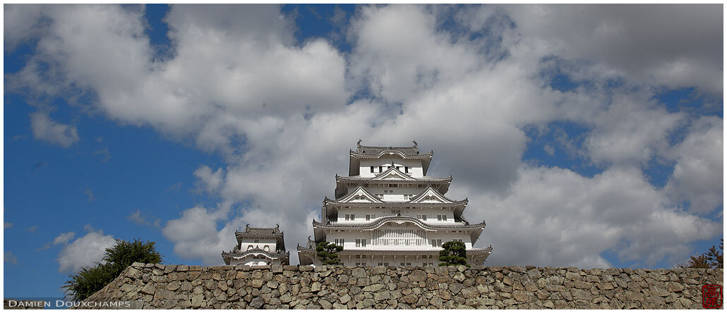 Himeiji castle and its fortified walls, Hyogo, Japan